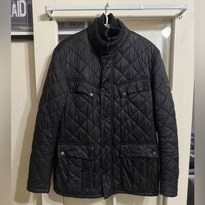 Barbour International Men's Black Quilted Moto Jacket